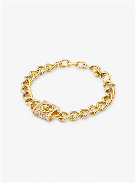 michael kors two tone curb bracelet|Precious Metal.